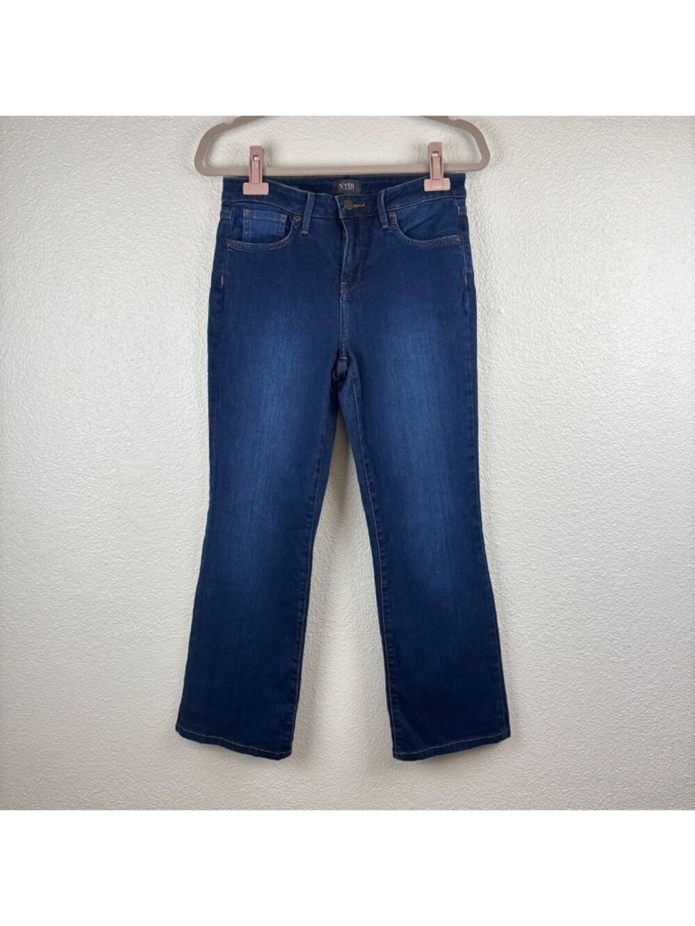 NYDJ Barbara Bootcut Jeans Womens Size 4 Blue Denim Lift Tuck Technology 27" Ins